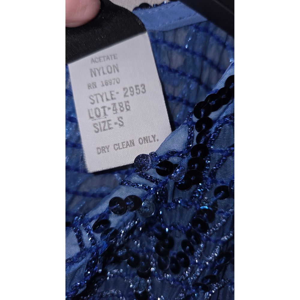VTG Joy Stevens California S Sequin Bling Top Blouse Formal Occasion - Picture 6 of 9